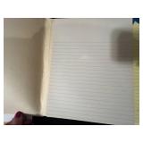 Assorted Office Supplies with Paper, Folders, and Calendars