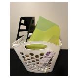 Assorted Office Supplies with Paper, Folders, and Calendars