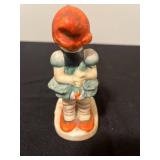 Vintage Hummel Figurine and Collectibles Set with Treasured Memories Booklet & Old Weathered Bible