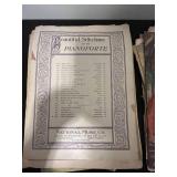 Collection of Vintage Sheet Music, Yuletide Annual, and Lutheran Worship Hymnal