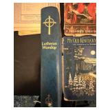 Collection of Vintage Sheet Music, Yuletide Annual, and Lutheran Worship Hymnal