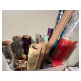 Holiday Gift Wrap and Decoration Lot with Ornaments and Gift Cards