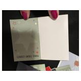 Holiday Gift Wrap and Decoration Lot with Ornaments and Gift Cards