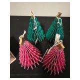 Holiday Gift Wrap and Decoration Lot with Ornaments and Gift Cards