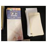 Assorted Office Supplies Collection with Notepads, Envelopes, Stationery Set and Writing Tools