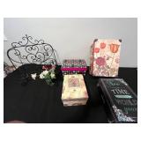 Set of Decorative Storage Boxes with Floral and Patterned Designs