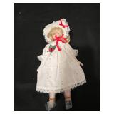 Set of Vintage Porcelain Dolls with Victorian Outfits & Some Stands