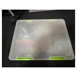 Rolling Colorful Storage Cart with Mesh Organizer and Latching Plastic Bin