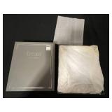 Unused Eccolo Wedding Album & Vintage Decor Set with Decorative Plates, Heart Plaques, Doily, Small Scroll Pot, and Keepsake Box