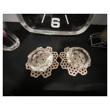 Mixed Lot of Family-Themed Books, Decorative Glassware, and Wall Clock