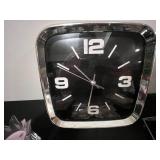 Mixed Lot of Family-Themed Books, Decorative Glassware, and Wall Clock