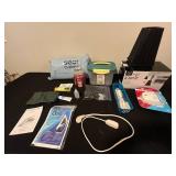 Household Utility Lot with Bed Lifts, Carbon Monoxide Alarm, Cleaners, Beads, and Accessories