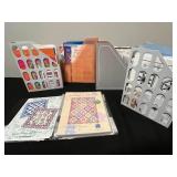 Collection of Quilt Pattern Books, Magazines, and Templates with Magazine Holders