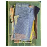 Fat Quarter Log Cabin Quilt Kit and Assorted Floral Quilting Fabrics