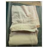 Assorted White Cotton and Linen Fabric Pieces