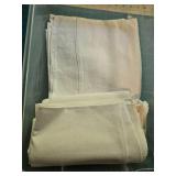 Assorted White Cotton and Linen Fabric Pieces