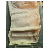 Assorted White Cotton and Linen Fabric Pieces