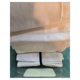 Assorted White Cotton and Linen Fabric Pieces