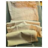 Assorted White Cotton and Linen Fabric Pieces