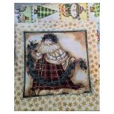 Collection of Holiday Quilting Fabrics with Santa and Winter Designs