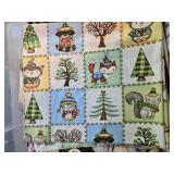 Collection of Holiday Quilting Fabrics with Santa and Winter Designs