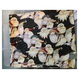 Collection of Holiday Quilting Fabrics with Santa and Winter Designs