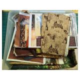 Rustic Retreat Themed Quilt Fabric Panel and Cotton Fabric Lot