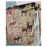 Rustic Retreat Themed Quilt Fabric Panel and Cotton Fabric Lot