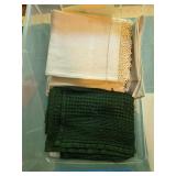 Collection of Mixed Kitchen and Table Linens with Decorative Patterns