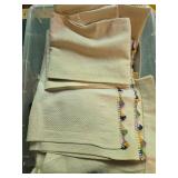 Collection of Mixed Kitchen and Table Linens with Decorative Patterns