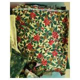 Large Assortment of Holiday and Floral Print Quilting Fabric Scraps
