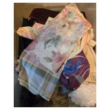 Crazy Quilt Crafting Lot with Fabrics, Trims, Lace, Ribbons, and Books
