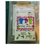 Quilting Patterns, Fabric Scraps, and Craft Supplies Lot