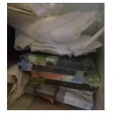 Large Collection of Crafting Supplies and Fabric Decor Items