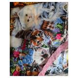 Large Basket of Assorted Quilting and Craft Fabric Scraps