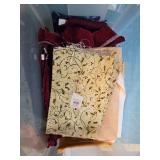 Large Collection of Holiday Themed Quilting Fabric and Sewing Notions