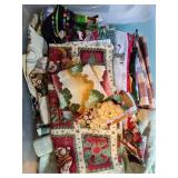Quilting Fabric Lot with Tea Towel Patterns and Print Books