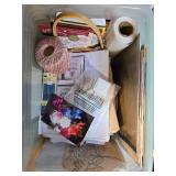 Large Embroidery and Needlework Crafting Lot with Patterns, Floss, Kits, and Accessories