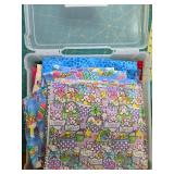 Easter and Spring-Themed Quilting Cotton Fabric Scrap Bundle in Storage Box