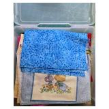 Easter and Spring-Themed Quilting Cotton Fabric Scrap Bundle in Storage Box