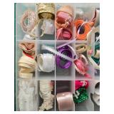 Large Collection of Assorted Craft Ribbons in Divided Storage Box