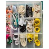 Large Collection of Assorted Craft Ribbons in Divided Storage Box