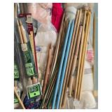 Large Knitting and Crochet Lot with Needles, Yarn, Patterns and Books