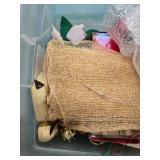 Large Assortment of Christmas Towels Linens and Holiday Craft Decorations