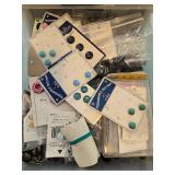 Sterilite 3-Drawer Organizer with Assorted Sewing Ribbons and Buttons