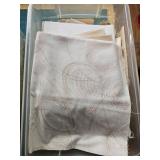 Large Box Lot of Vintage Lace, Doilies, and White Fabric Pieces