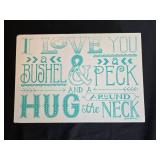 Home Decor Set with Framed Plaques and Fabric Memo Board