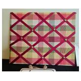 Home Decor Set with Framed Plaques and Fabric Memo Board