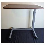 Vaunn Medical Adjustable Overbed Table with Wheels