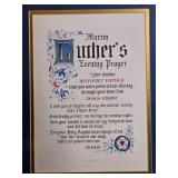 Pair of Framed Christian Prints Including John 15:5 and Martin Luther